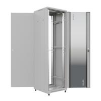 19" напольный шкаф ПРЕМИУМ 42U 600х600 мм, передняя дверь стекло, регулируемые опоры, цвет серый
