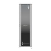 19" напольный шкаф ПРЕМИУМ 42U 600х600 мм, передняя дверь стекло, регулируемые опоры, цвет серый