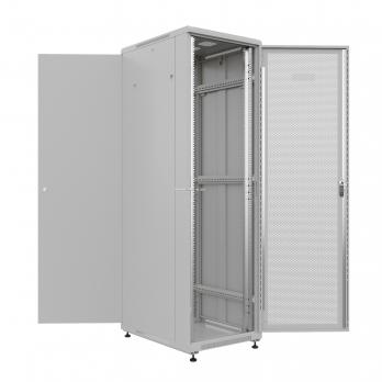 19" напольный шкаф ПРЕМИУМ 32U 600х800 мм, передняя дверь перфорация, регулируемые опоры, цвет серый