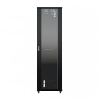 19" напольный шкаф ПРЕМИУМ 42U 800x1000 мм, передняя дверь стекло, регулируемые опоры, RAL9005