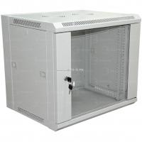 19'' Настенный телекоммуникационный шкаф NTSS ПРЕМИУМ 9U 600x450x500 мм, стеклянная дверь, боковые стенки, задняя стенка, RAL9005