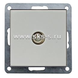 Накладка розетки TV  (серебристый металлик) LK80