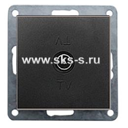 Накладка розетки TV  (черный бархат) LK80