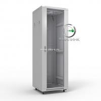 19" напольный шкаф ПРЕМИУМ 37U 600х800 мм, передняя дверь стекло / металл, регулируемые опоры, цвет серый