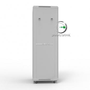 19" напольный шкаф ПРЕМИУМ 37U 600х800 мм, передняя дверь стекло / металл, регулируемые опоры, цвет серый