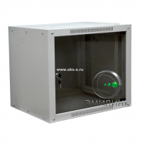 19" настенный шкаф СТАНДАРТ 15U 600х600х770 мм - дверь стекло, боковые стенки съемные (разобранный), RAL 7035