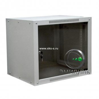 19" настенный шкаф СТАНДАРТ 12U 600х520х635 мм - дверь стекло, боковые стенки съемные (разобранный), RAL 7035