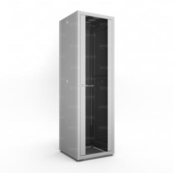19'' Напольный телекоммуникационный шкаф NTSS СТАНДАРТ 42U 600х600 мм, передняя дверь стекло, задняя  металл,  боковые стенки съемные,  RAL 7035
