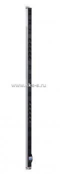 Вертикальный блок розеток Rem-16 с авт. 16 А, 10 Schuko, 10 IEC 60320 C19, 16 A, алюм.,33-38U, колод