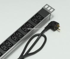 Вертикальный блок розеток Rem-16 с фил. и инд., 25 IEC 60320 C13, 16 А, алюм., 42-48U, шнур 3 м