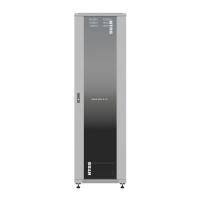 19" напольный шкаф ПРЕМИУМ 42U 800х1000 мм, передняя дверь стекло, регулируемые опоры, цвет серый