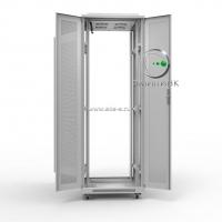 19" напольный шкаф ПРЕМИУМ 47U 600х600 мм, передняя дверь перфорация, регулируемые опоры, цвет серый