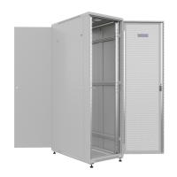 19" напольный шкаф ПРЕМИУМ 42U 600х1000 мм, передняя дверь перфорация, регулируемые опоры, цвет серый