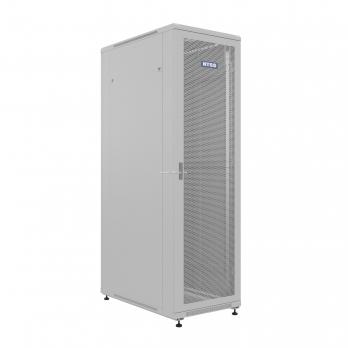 19" напольный шкаф ПРЕМИУМ 42U 600х1000 мм, передняя дверь перфорация, регулируемые опоры, цвет серый