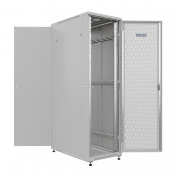 19" напольный шкаф ПРЕМИУМ 42U 600х1000 мм, передняя дверь перфорация, регулируемые опоры, цвет серый