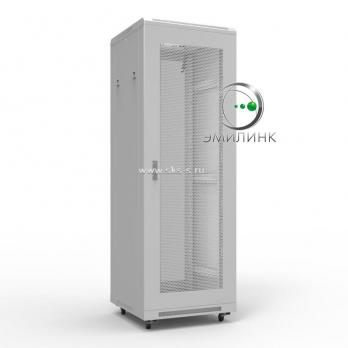 19" напольный шкаф ПРЕМИУМ 37U 600х1000 мм, передняя дверь перфорация, регулируемые опоры, цвет серый