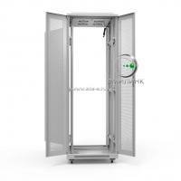 19" напольный шкаф ПРЕМИУМ 47U 800х1000 мм, передняя дверь перфорация двойная, регулируемые опоры, RAL7035