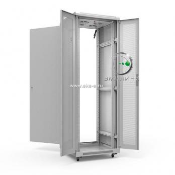 19" напольный шкаф ПРЕМИУМ 47U 800х1000 мм, передняя дверь перфорация двойная, регулируемые опоры, RAL7035