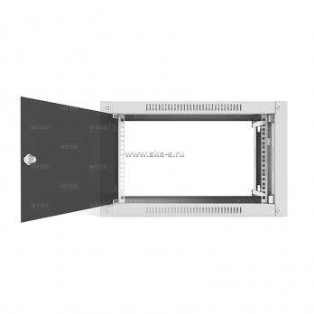 19" настенный шкаф СТАНДАРТ 12U 600х600х635 мм - дверь стекло, боковые стенки съемные (разобранный), RAL 7035