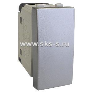 Переключатель с двух мест 45х22,5 мм (схема 6) 16 A, 250 B (серебристый металлик) LK45