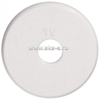 Накладка розетки TV (белый) Vintage