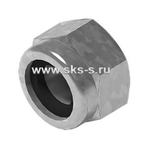 Гайка М10 DIN 6334 соединительная, класс прочности 6, цинк-ламель